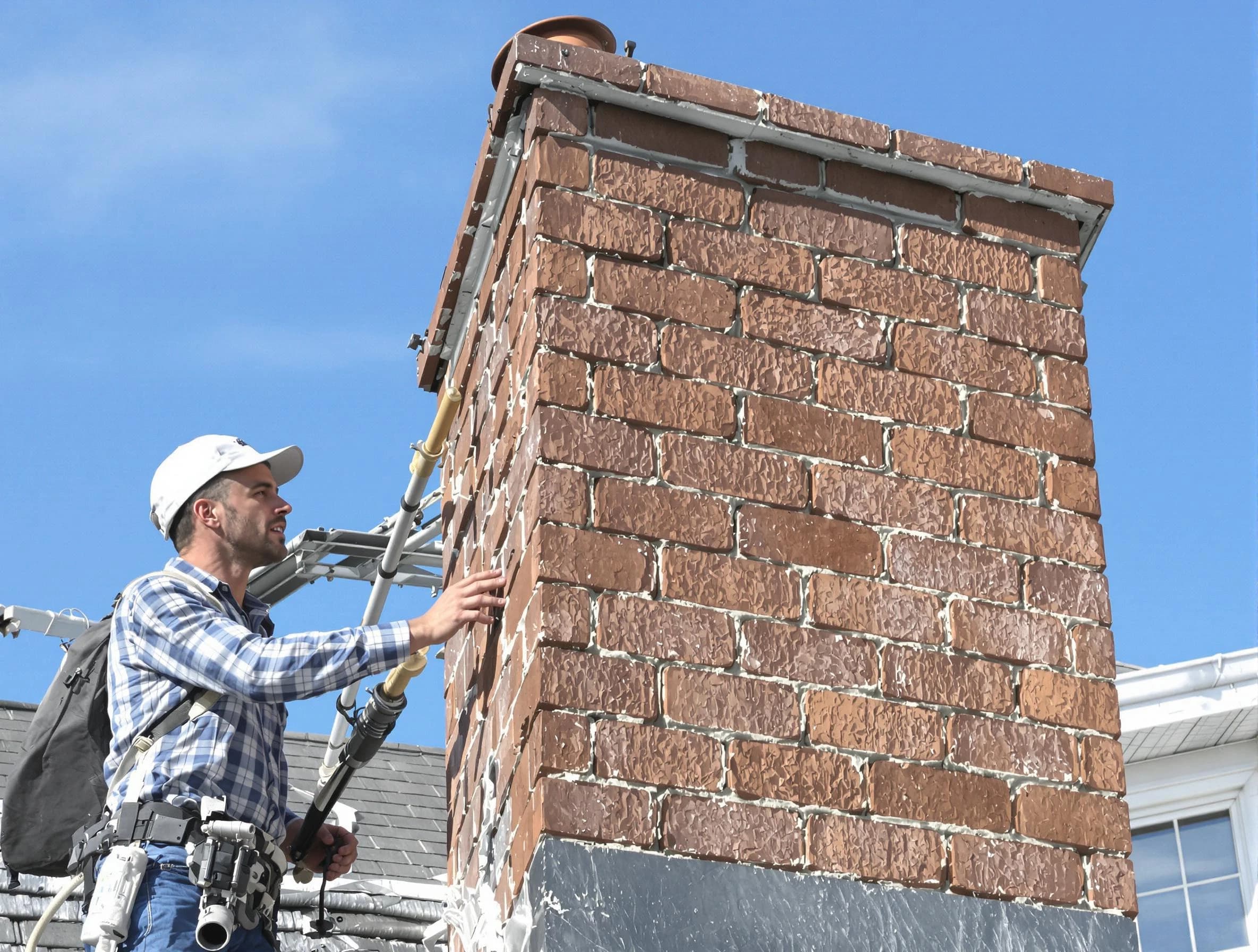 Brickwork for a chimney rebuild by East Providence Chimney Sweep in East Providence, RI