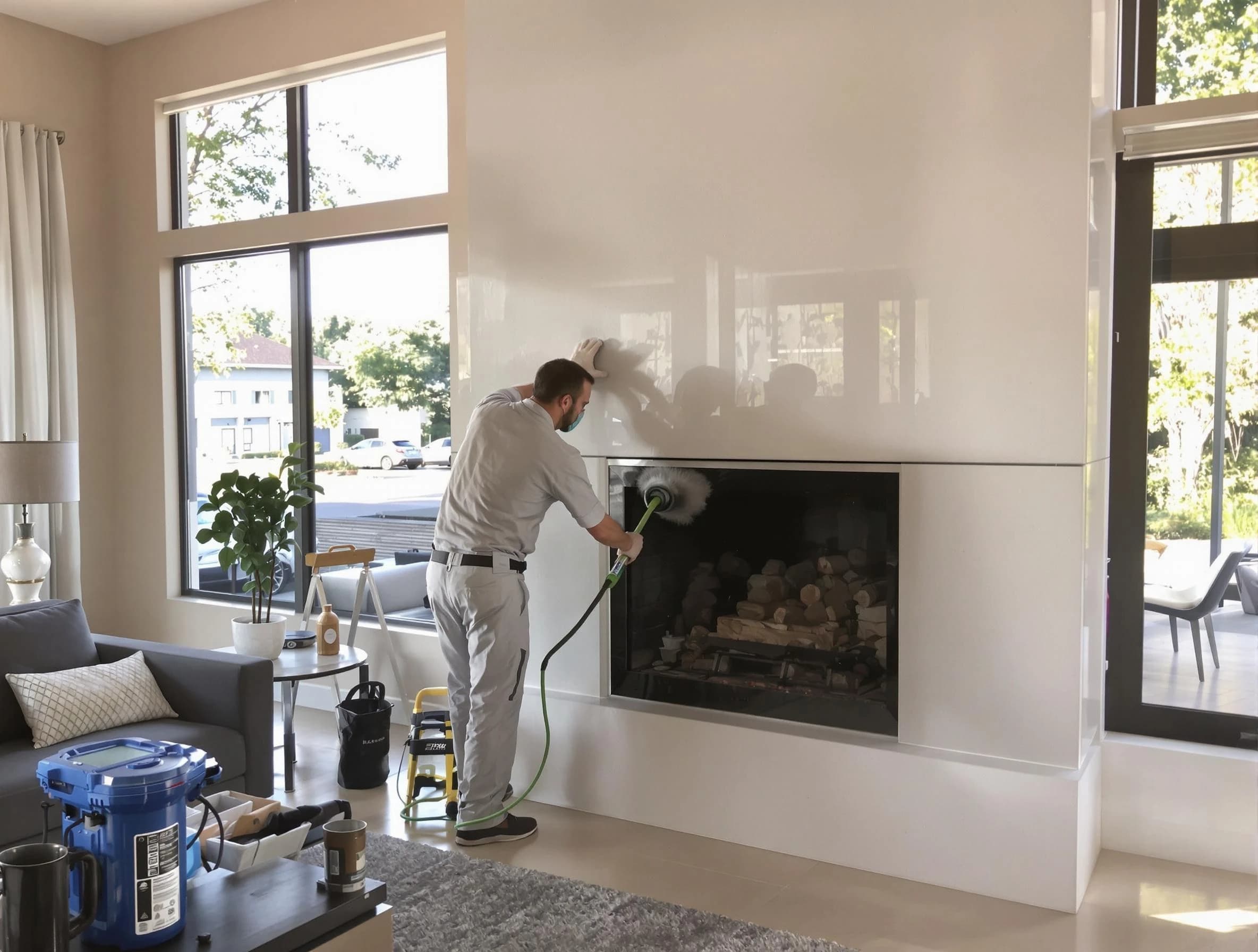 East Providence Chimney Sweep performing thorough soot removal in East Providence, RI