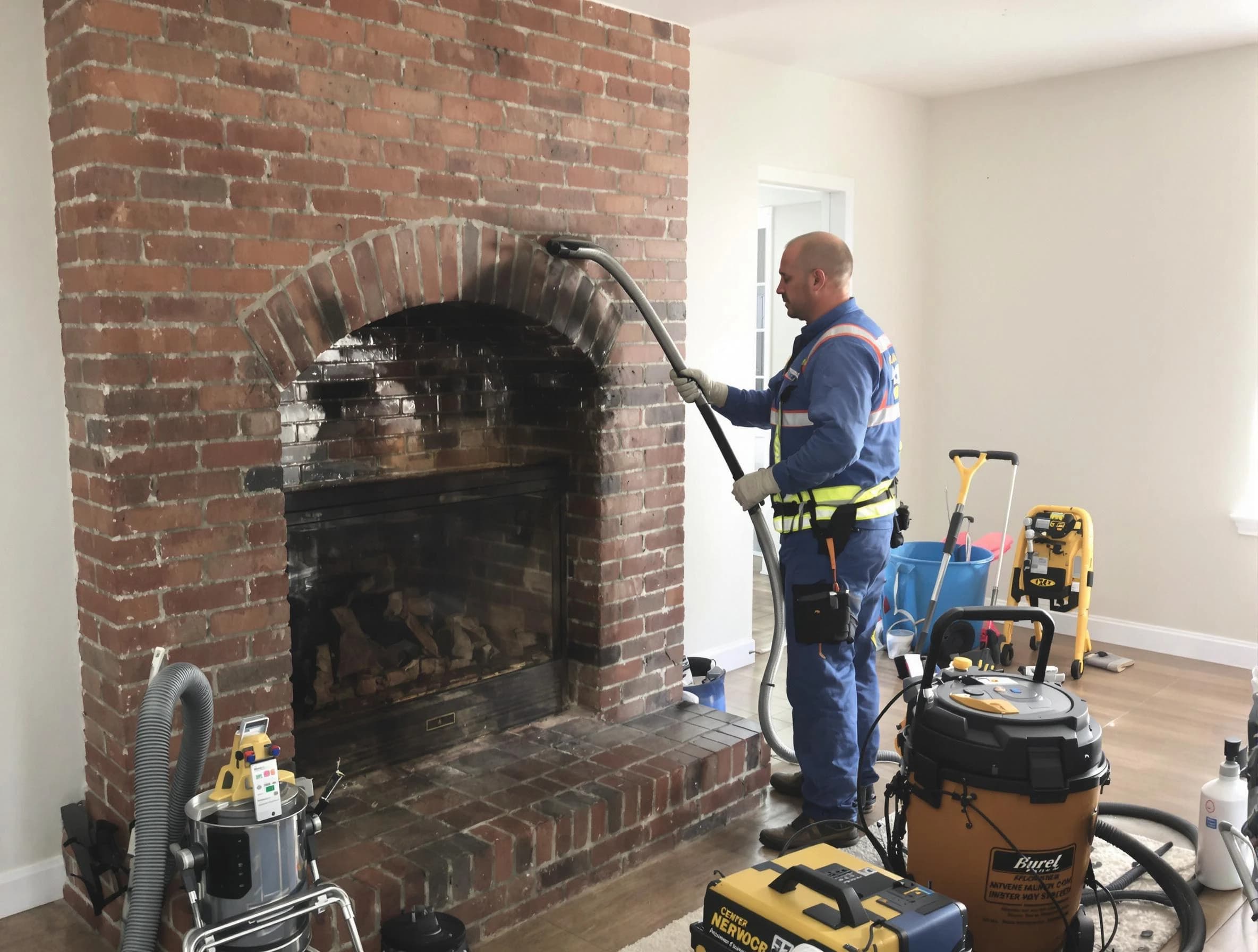 East Providence Chimney Sweep expert performing detailed chimney sweep in East Providence, RI