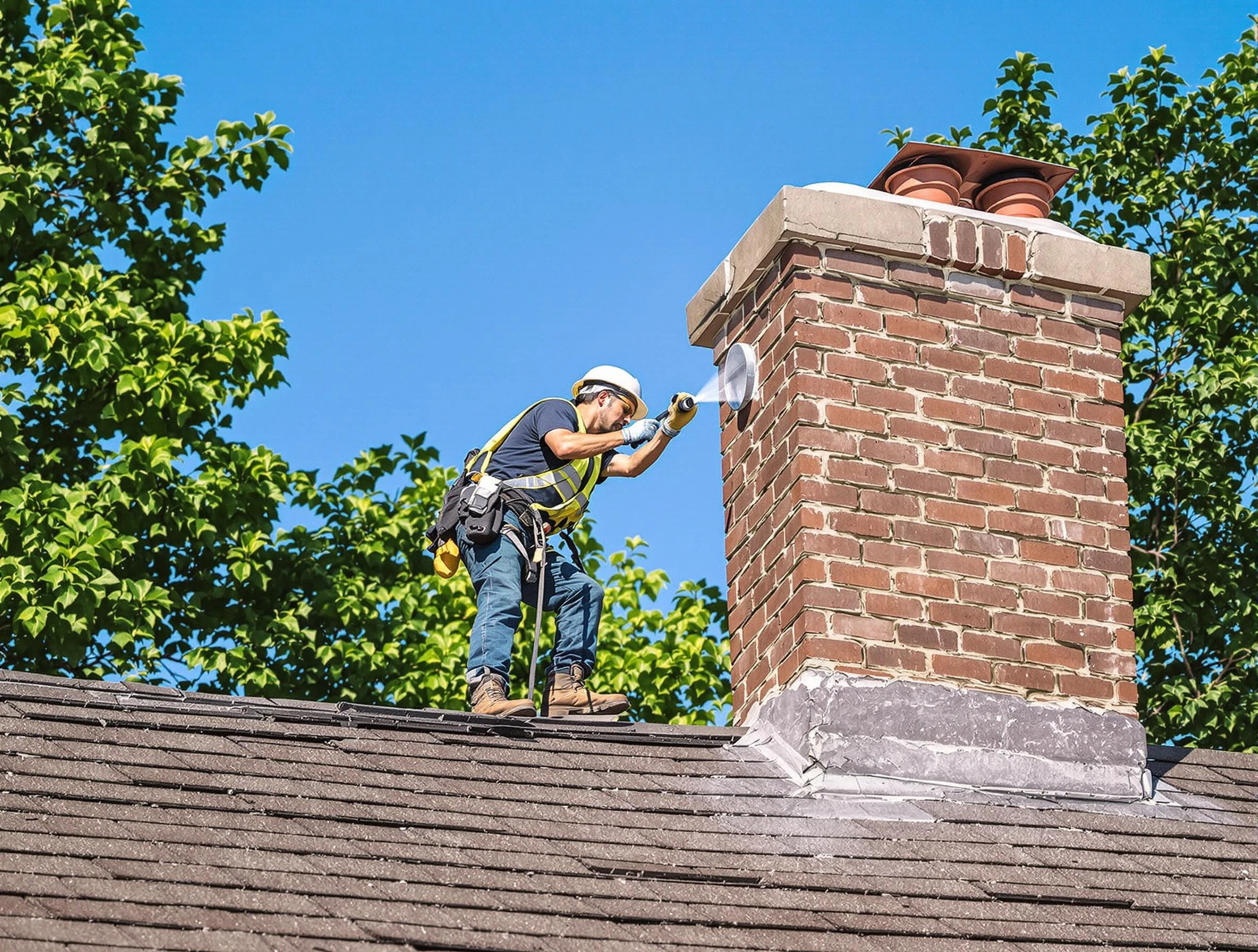 East Providence Chimney Sweep performing an inspection with advanced tools in East Providence, RI