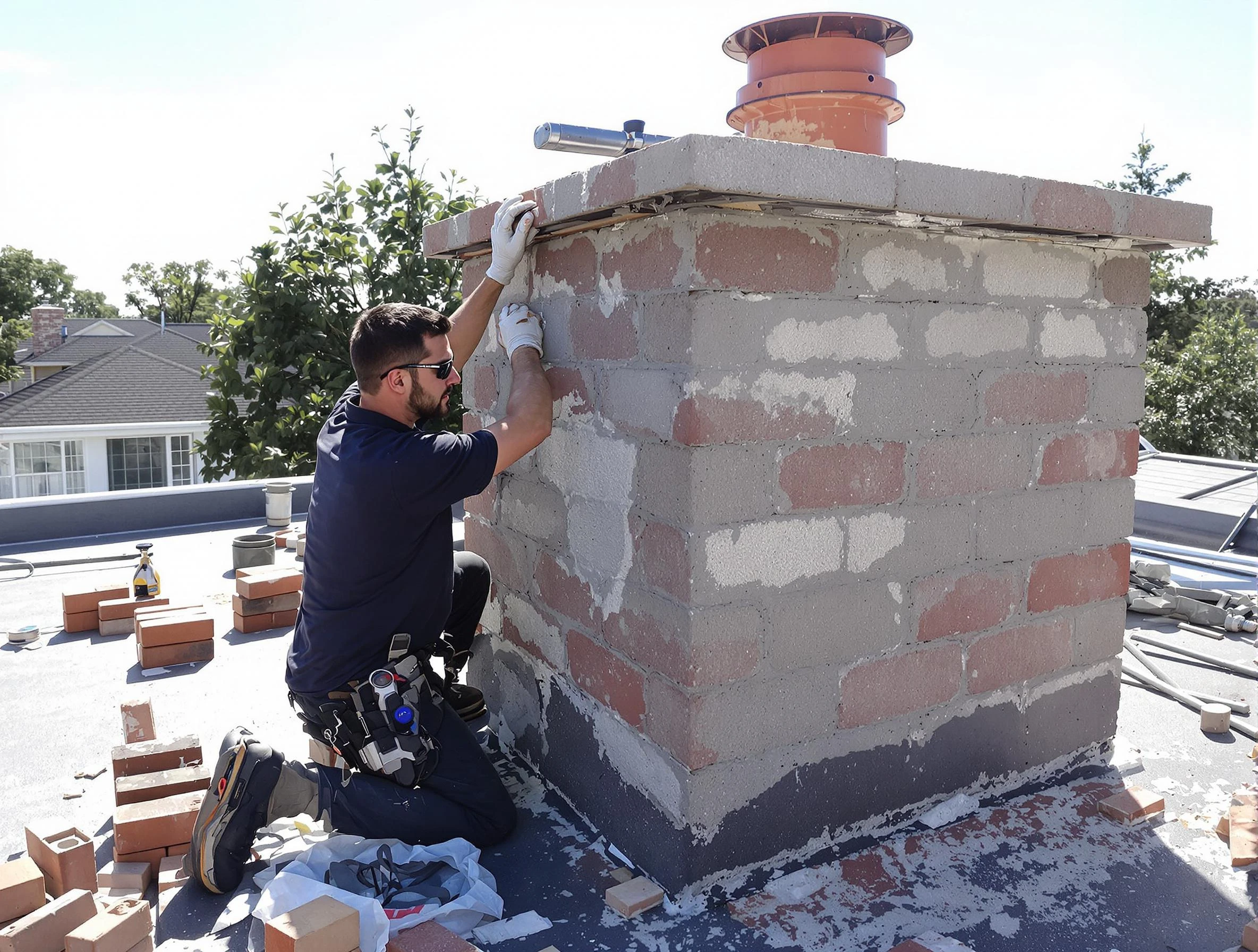 Advanced chimney repair process by East Providence Chimney Sweep in East Providence, RI