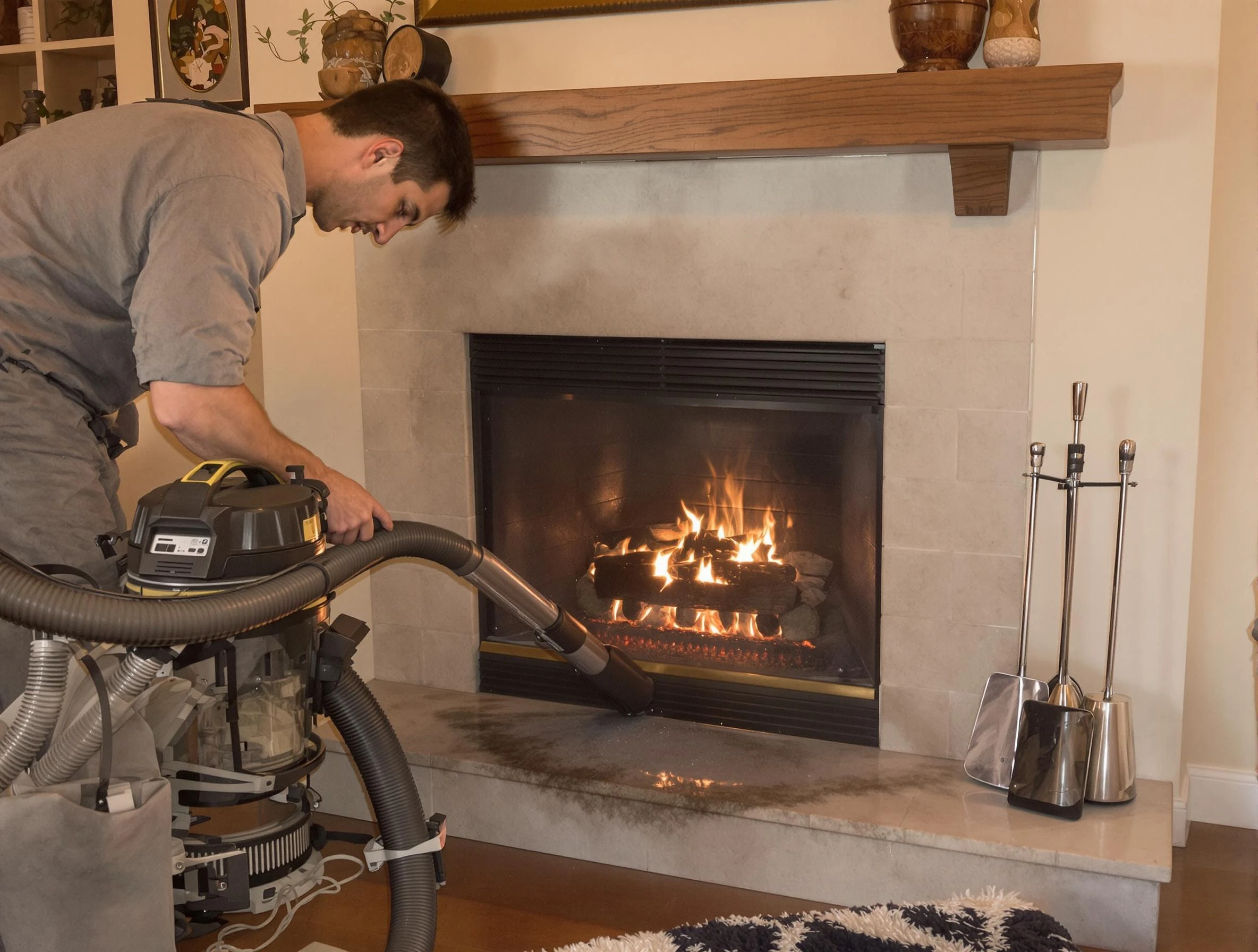 Routine fireplace upkeep by East Providence Chimney Sweep in East Providence, RI